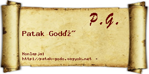 Patak Godó névjegykártya